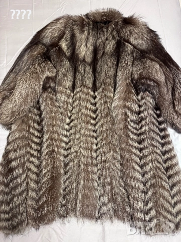 Кожено палто от естествена кожа - сребърна лисица , снимка 3 - Палта, манта - 53576337