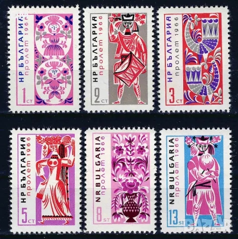 България 1966 - пролет MNH, снимка 1 - Филателия - 48266263