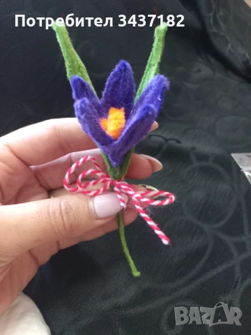 Брошка-мартеница или само брошка, снимка 7 - Изкуствени цветя - 53961366
