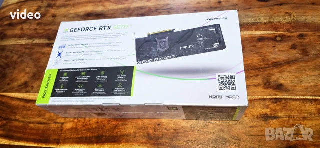 🔥 PNY GeForce RTX 5070 Ti 16GB GDDR7 – НОВА, В НАЛИЧНОСТ! 🔥, снимка 2 - Видеокарти - 54068045