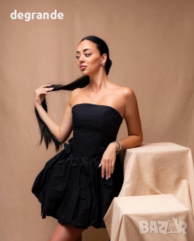 Кукленски модел рокля наличен в бяло и черно, снимка 6 - Рокли - 51536779