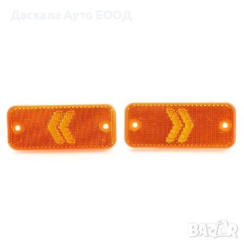 1бр. ЛЕД LED габарит Krone ОРАНЖЕВ със стрелки с 12 диода със скоба , 12-24V, снимка 3 - Аксесоари и консумативи - 53711665