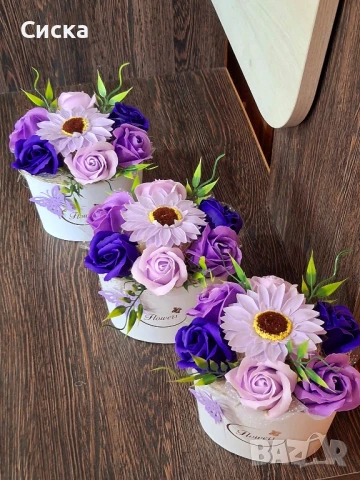 Букети със сапунени цветя, снимка 8 - Подаръци за жени - 40596708
