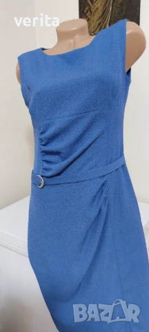 Елегантна синя рокля , снимка 2 - Рокли - 50781384