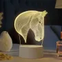 Холограмна 3D LED лампа - Конска глава, снимка 2