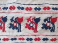 19век кърпа, кенар, ръчна бродерия с вълнени конци,84х38см., снимка 3