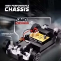 4WD RC Дрифт кола с LED светлини – 20KM/h високоскоростна радиоуправляема кола (Сива), снимка 5