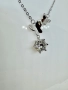 Сребърно колие с мойсанит (диамант) 1 карат, снимка 6