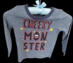 Блузка с дълъг ръкав за момченце на 4-5 год"Cheeky monster",Англия/нова, снимка 2