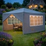 Просторна градинска шатра - стабилна конструкция и водоустойчива рамка, снимка 2
