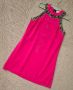 ИЗКЛЮЧИТЕЛНО КРАСИВА рокля суинг в наситен розов цвят с черна дантела около деколтето и ръкавите, снимка 1
