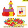 Детска образователна игра Монтесори с цветни геометрични фигури от 155 части - КОД 3559, снимка 11