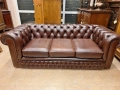 Диван тройка CHESTERFIELD естествена кожа , снимка 1