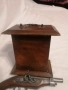 Продавам стар дървен  настолен часовник, снимка 6