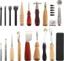 Комплект инструменти за обработка на кожа/плат/хартия  18 части НОВО, снимка 1
