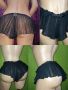 Еротични плисирани бикини в черно L, XL
