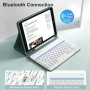 Нов Калъф с Bluetooth клавиатура за iPad 10.2 10.5 Айпад кейс таблет, снимка 4