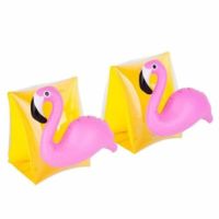 Плувай с усмивка - Детски надуваеми ленти с фламинго,за забавление и безопасност - 2бр в компллект, снимка 1 - Басейни и аксесоари - 45305499