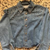 Zara дънкова риза с камъни, снимка 2 - Ризи - 45820846