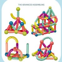 Бебешки комплект играчки - сглобяеми магнитни блокове, снимка 4 - Конструктори - 45512540