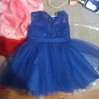 официална синя рокля, снимка 2 - Бебешки рокли - 45235457