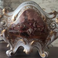 Красива ,голяма купа с двустранна шарка Helena Wolfsohn, снимка 2 - Антикварни и старинни предмети - 45477316
