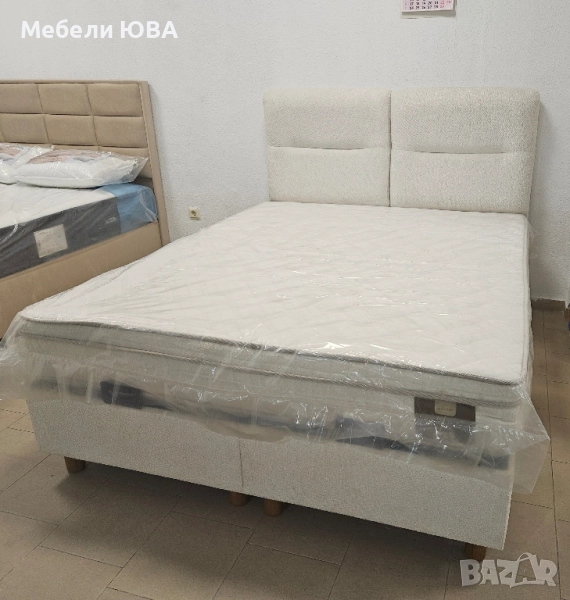 Тапицирано легло с метална конструкция!, снимка 1