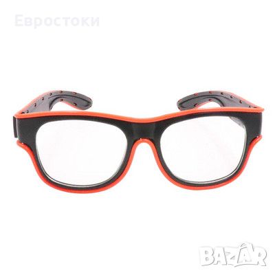 LED очила за косплей клуб парти. 3 режима на светене. Подарък Парти очила. Черно червени, снимка 1