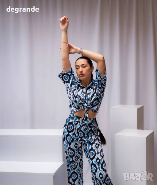 Дамски комплект от две части в синьо, снимка 1