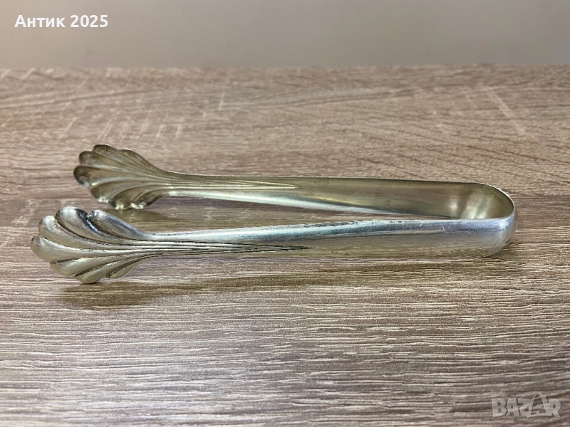 Винтидж сребърни щипки за захар, проба 800, снимка 1