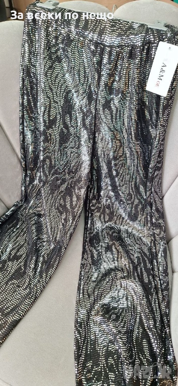 Дамски Панталон Свободен Силует С Пайети Код BS-129, снимка 1