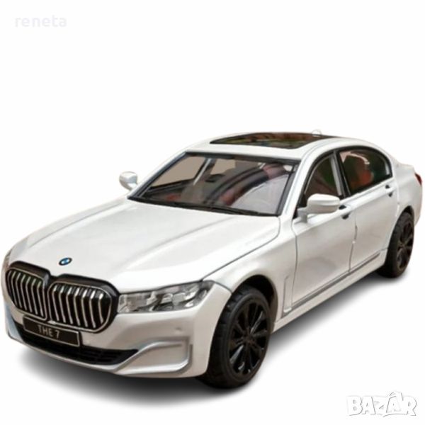 Играчка Кола, BMW 7, Звук и светлина, Метална, Мащаб 1:24,Без кутия, снимка 1