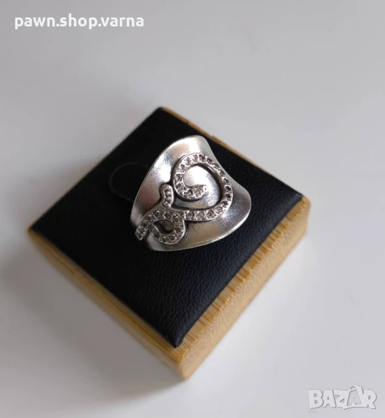 Сребърен пръстен с цирконий – 925 проба, снимка 1