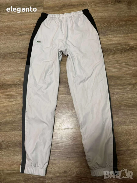 Оргинално мъжко долнище Lacoste White Embroidered Logo Track Pants , S размер , снимка 1
