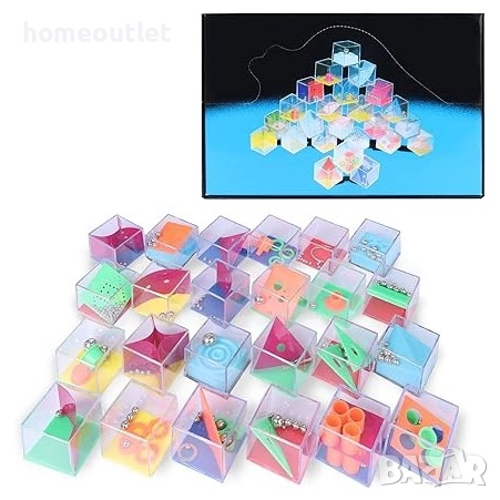 ПРОМОЦИЯ 3D Мини Лабиринт / Балансиращ Пъзел - 24 части - HEREFUN X001214U8R , снимка 1