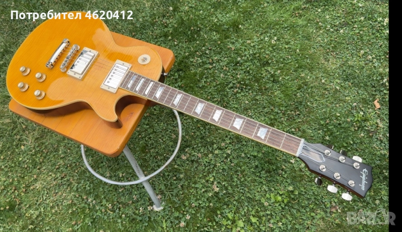 Epiphone Kirk Hammett "Greeny" Les Paul Standard китара с кейс, снимка 1