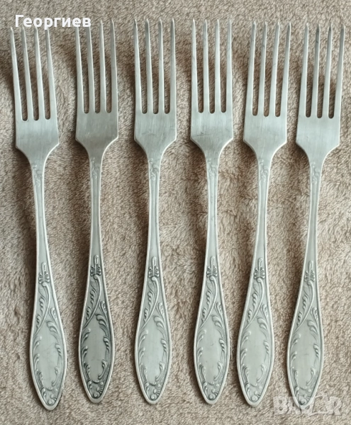 Посребрени мелхиорени вилици 20.5 см.Чайник за запарка на чай,кафе и топло мляко., снимка 1