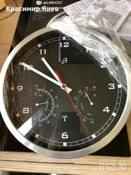 Стенен, радиосверяем часовник-нов, снимка 1