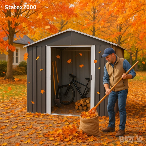Градинска Барака ,стоманена,цвят антрацит, снимка 1