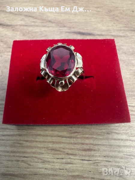 Руски златен пръстен с рубин  ⭐️583, снимка 1