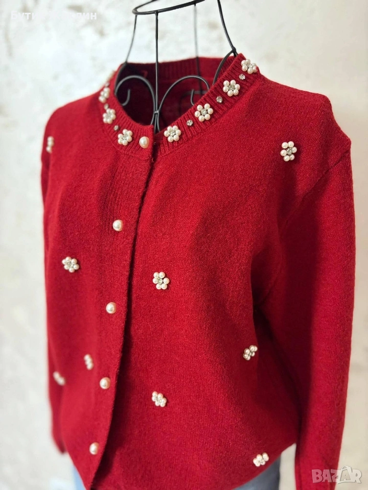 Красива жилетка с перли и камъни , снимка 1