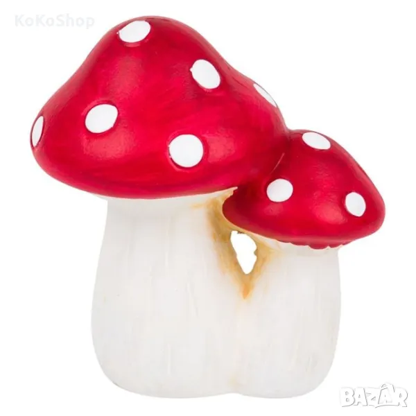 Градински "Гъбки"-10x7x10 см./градинска декорация/градинска керамична декорация, снимка 1