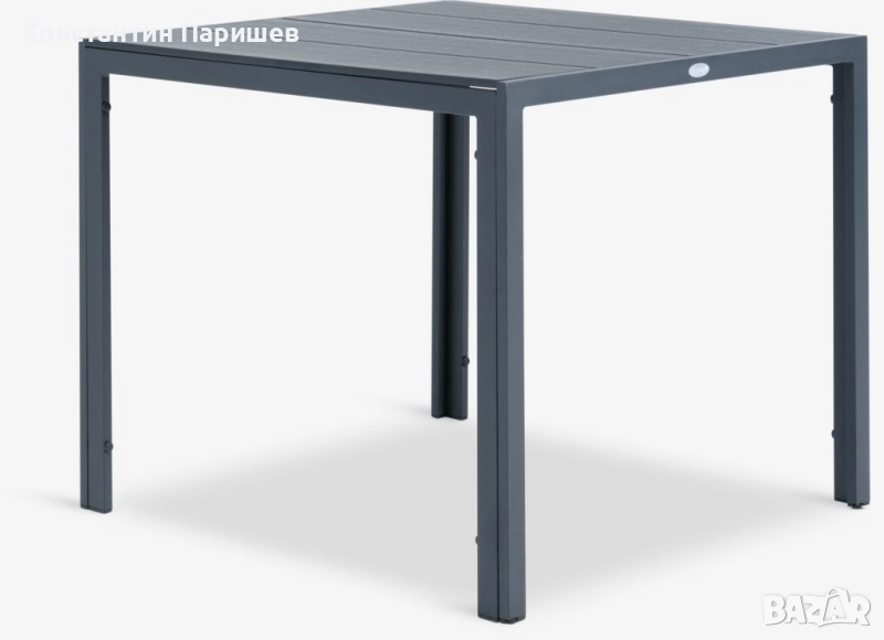 Чисто нова градинска маса Ш90xД90 черна, снимка 1