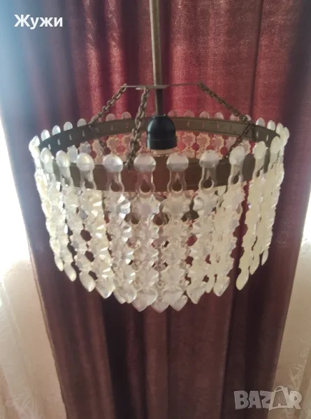 Красив полилей с висулки.НОВИ абажури , снимка 1