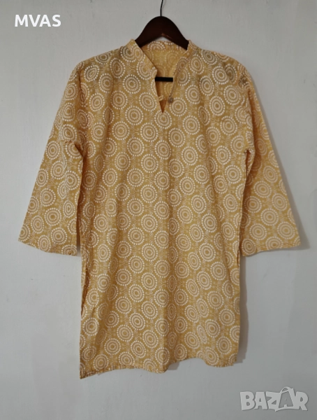 Нова ленена туника с 3/4 ръкав S размер , снимка 1