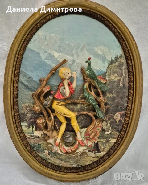 3Д стенна картина " Момчето с флейтата", Италия, снимка 1