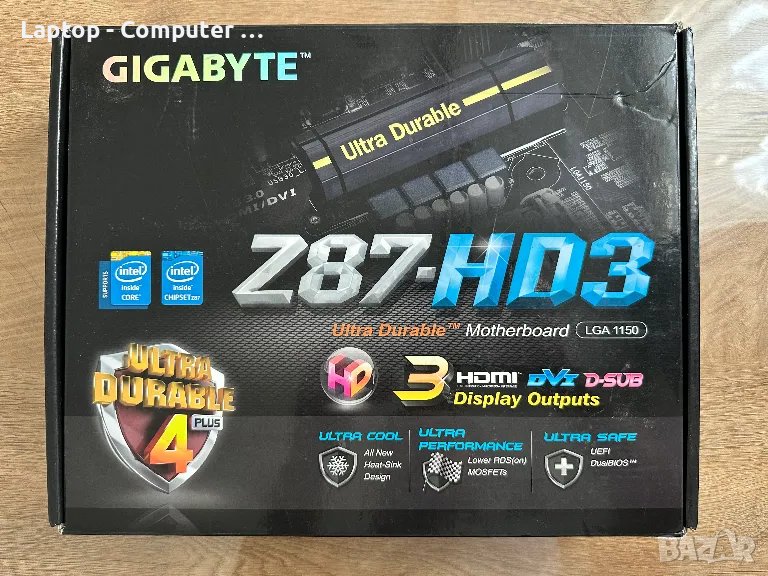 Дънна платка Gigabyte Z87-HD3 / LGA1150, снимка 1