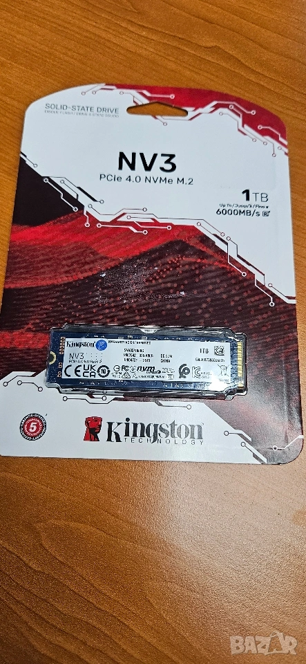 SSD KINGSTON NV3 M.2-2280 PCIe 4.0 NVMe 1000GB, снимка 1