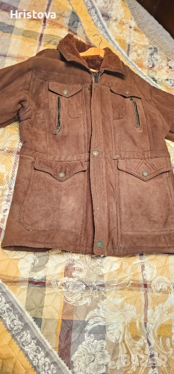 Мъжко палто агнешка кожа, снимка 1