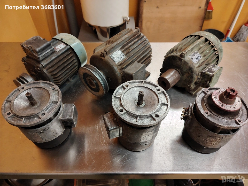  трифазни двигатели, работещи    2 €/кг, снимка 1